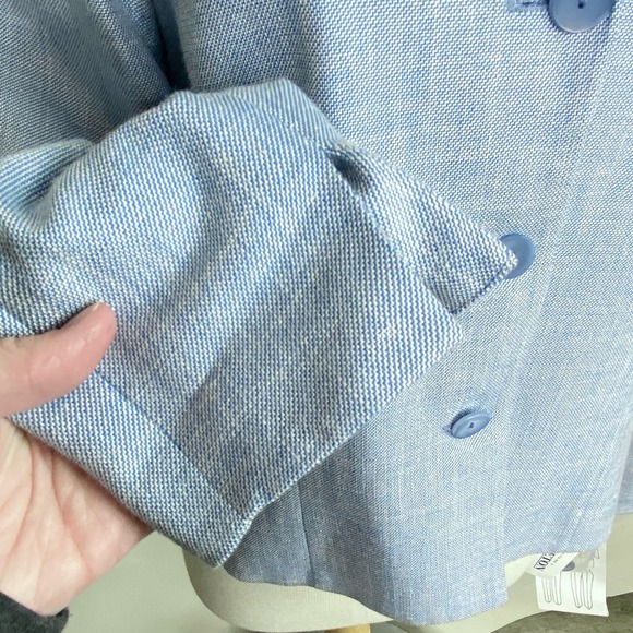 NWT Pendleton blue wool silk blend blazer 8 - Picture 5 of 14